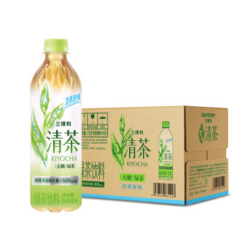 三得利 PET500ml清茶绿茶（无糖）*15
