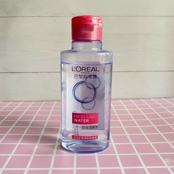 巴黎欧莱雅 三合一卸妆洁颜水卸妆水卸妆液多效清洁温和卸妆倍润型 95ml/瓶