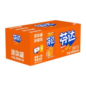 芬达迷你罐 碳酸汽水饮料200ml（3组*8P)
