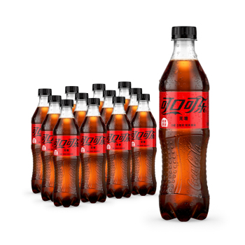 可口可乐 零度无糖可乐胶瓶  碳酸汽水饮料500ml（12）