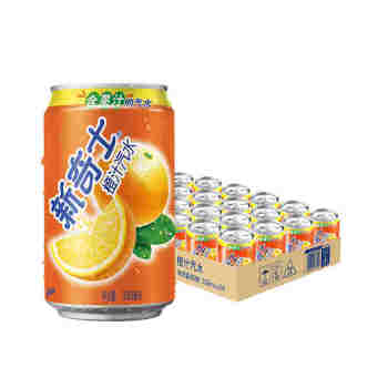 屈臣氏新奇士橙汁味汽水330ML*24(6920180209205)