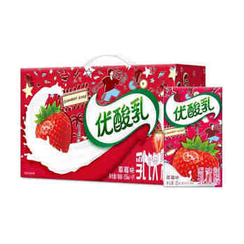 伊利优酸乳草莓味250ml*24(6907992100012)
