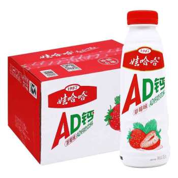 娃哈哈AD钙奶草莓味450ml*15（6902083814052）