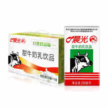 晨光甜牛奶乳饮品250ml*24（6924686500026）