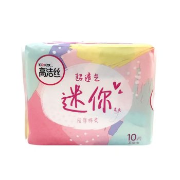 高洁丝 经典系列迷你巾卫生巾直条棉柔姨妈巾190mm 10片/包