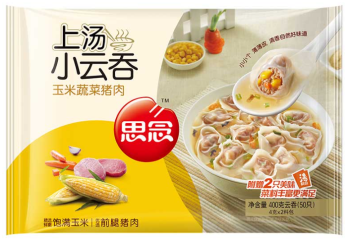 思念玉米蔬菜猪肉上汤小云吞400g