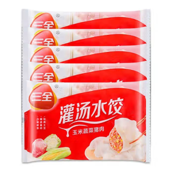 三全 玉米蔬菜猪肉灌汤水饺 455g/袋