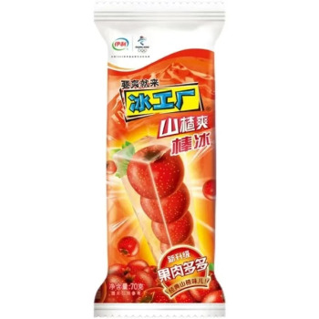 伊利冰工厂 山楂爽口味棒冰 70g/支(40)