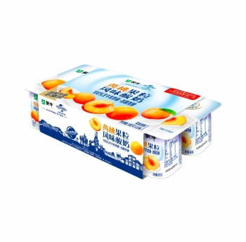 蒙牛单果粒风味酸牛奶(黄桃味）100g*8