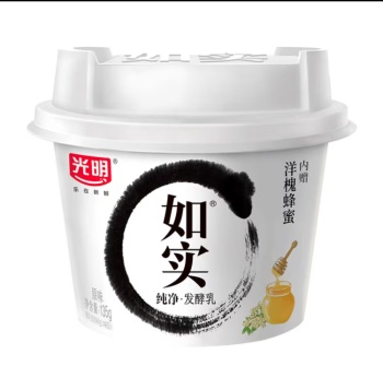 光明如实纯净发酵乳 原味酸牛奶 135g/杯