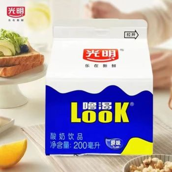 光明200ml噜渴LooK原味酸奶饮品