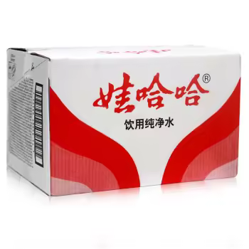 娃哈哈纯净水饮用水596ml*24瓶纸箱装