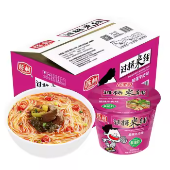 100g陈村米线桶酸辣牛肉味12