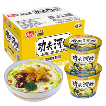陈村90g桶装功夫河粉香菇炖鸡味12