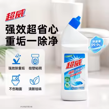 超威强效洁厕灵500g*4 瓶马桶厕所清洁剂松木清香洁厕液家庭清洁