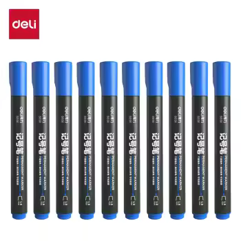 得力思达S550记号笔(蓝)(10支)
