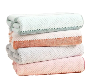 洁丽雅 菠萝格双拼柔软吸水浴巾家用亲肤不掉毛男女通用 70*140cm/条 (Z)