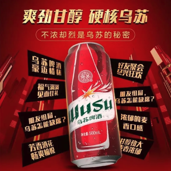 乌苏 啤酒 500ml/罐（12）