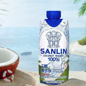 泰国三麟 椰子水100%果汁椰汁饮料 330ml/瓶（12）