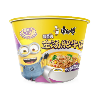 康师傅 金汤肥牛面 泡面 方便面 110g/桶