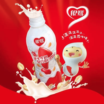 银鹭 花生牛奶复合蛋白饮料瓶装 450ml/瓶（15）