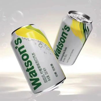 屈臣氏 苏打汽水柠檬草味低糖低卡糖气泡水饮料 330ml/罐（24）