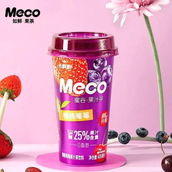 香飘飘蜜谷 樱桃莓莓果汁茶饮料 400ml/瓶（15）