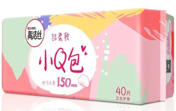 高洁丝 卫生巾超柔软纤巧小Q包绵柔无香型150mm姨妈巾卫生护垫 大姨妈40片/包