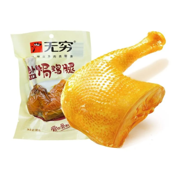 无穷 盐焗鸡腿大卤鸡腿 80g/袋