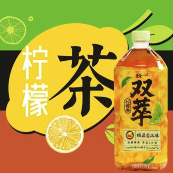 统一 双萃柠檬茶 鸭屎香风味饮料 1L/瓶（8）