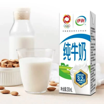 伊利 纯牛奶成人学生早餐 200ml/盒（24）