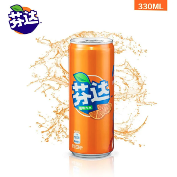 芬达 橙味汽水碳酸饮料 330ml/罐（12）
