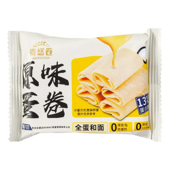 麦悠卷 蛋卷休闲小零食（原味/咸蛋黄/黑芝麻口味可选）约12.5g/个