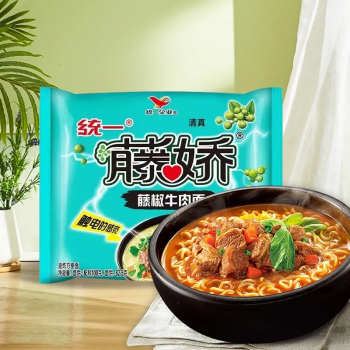 【临期商品-到期日2025/07/16-不退不换】统一 藤椒牛肉面 方便面 泡面 100g/袋