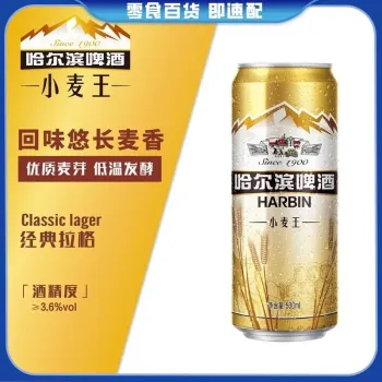 哈尔滨啤酒 10°P小麦王啤酒 500ml/罐