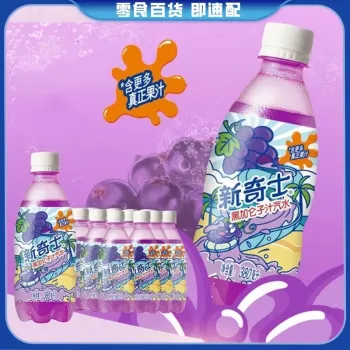 新奇士 黑加仑子汁汽水饮料 380ml/瓶