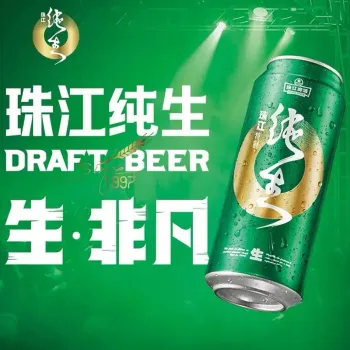 珠江啤酒 9°P纯生鲜爽生啤酒（高罐装） 500ml/罐