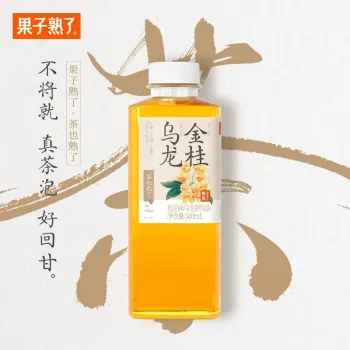 【临期商品-到期日2025/10/08-不退不换】果子熟了 无糖金桂乌龙茶饮料桂花味0糖0脂0能量 500ml/瓶