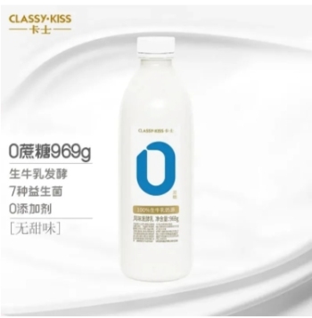 卡士007无蔗糖益生菌酸奶原味969g