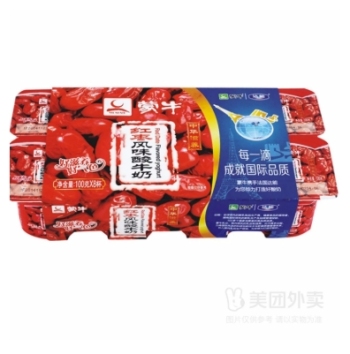 蒙牛中华滋养风味酸牛奶红枣圆周杯100g×8杯x12组