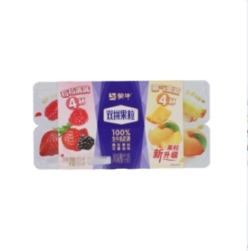 蒙牛双拼果粒风味酸牛乳圆周杯90g×8杯×12组