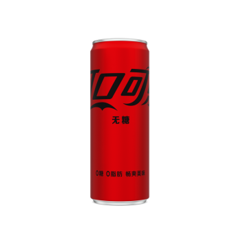 可口可乐 碳酸饮料无糖0脂肪可乐汽水 330ml/罐