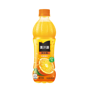 美汁源 果粒橙果汁橙汁饮料 450ml/瓶