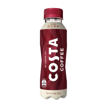 COSTA 低脂肪醇正拿铁咖啡浓咖啡饮料 300ml/瓶